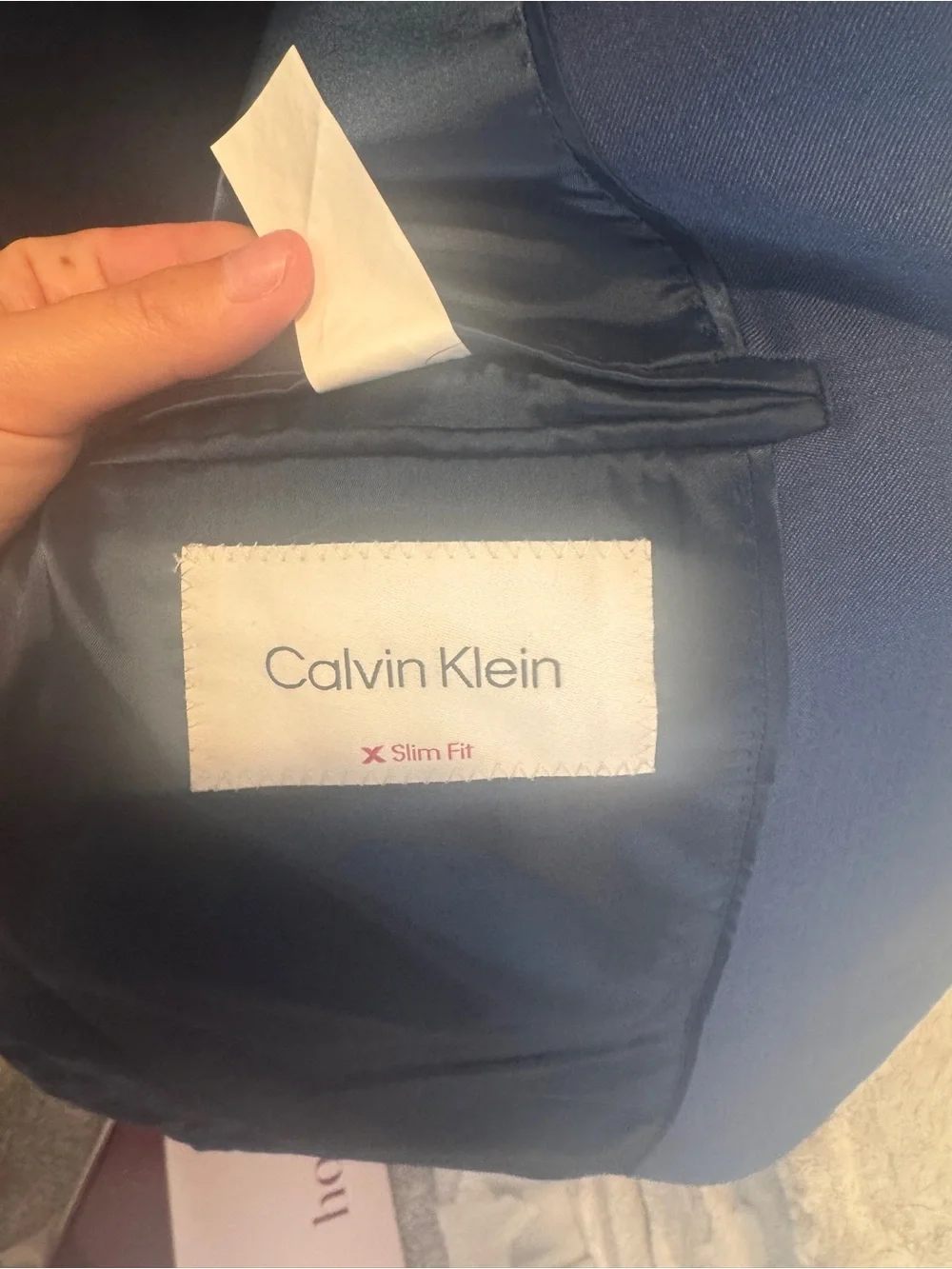 Calvin Klein Tailored Navy Blue Two-Button Sport Coat 48R